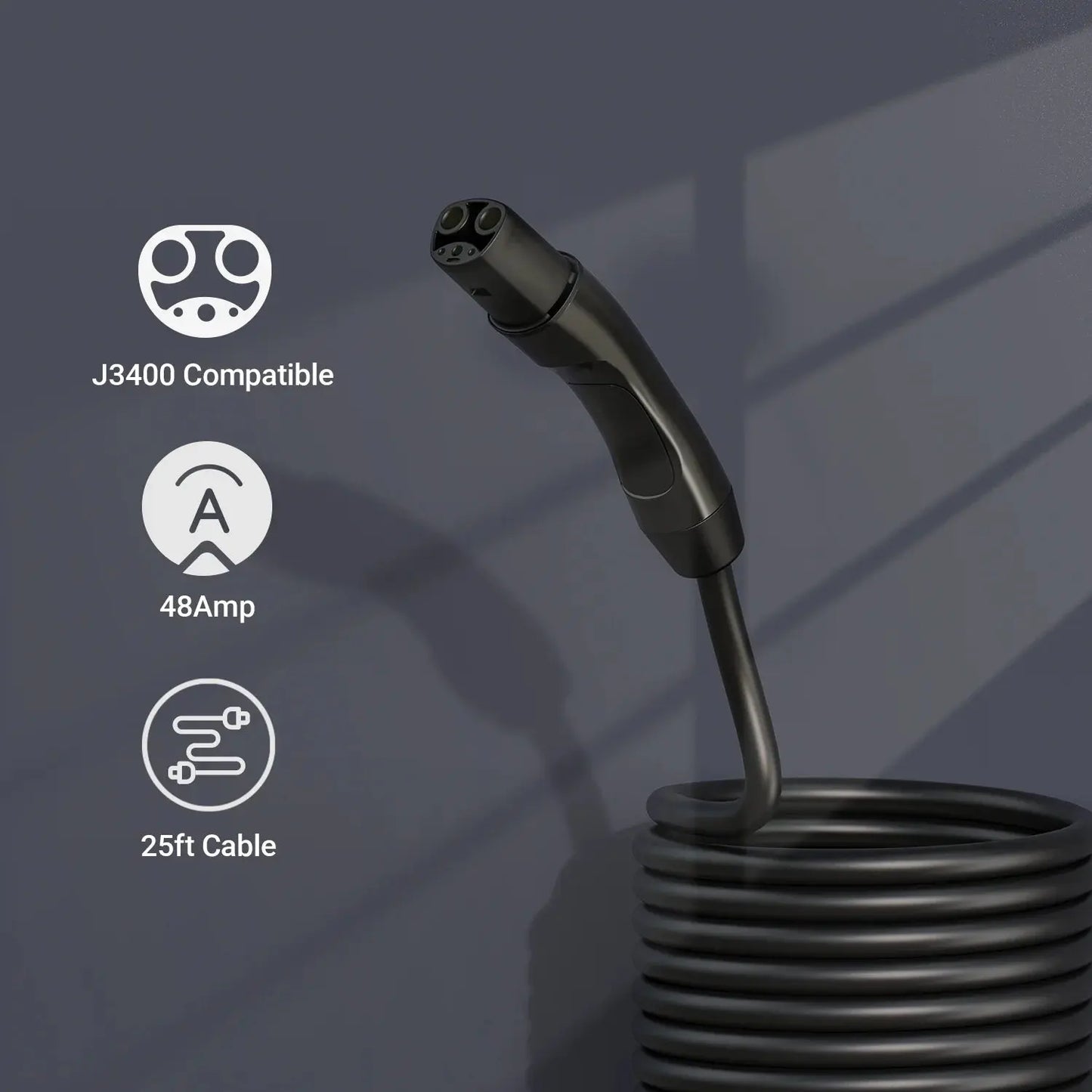 IYILO Pro EV Charger level 2 NACS(J3400)Hardwired with energy meter - 48A IYILO