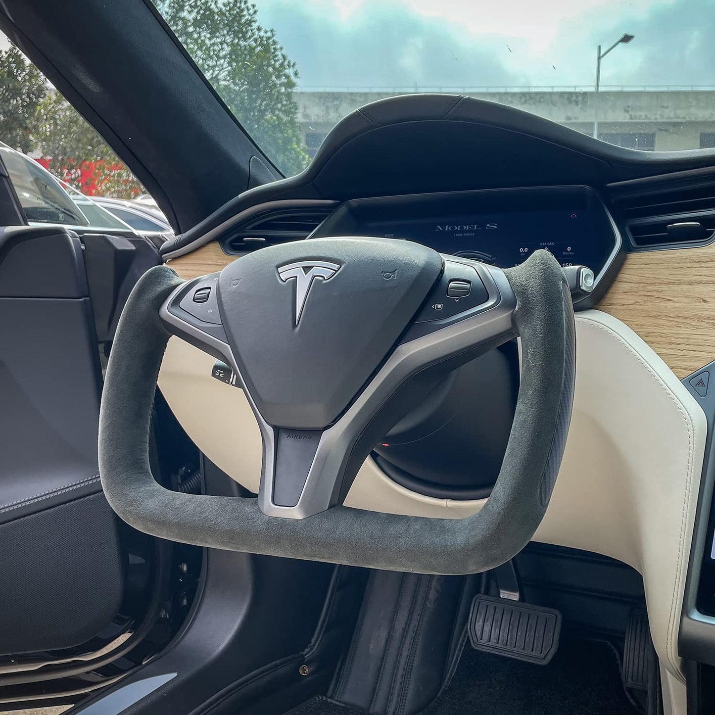 TESERY Custom Yoke Steering Wheel Replacement for Tesla Model X / S 2012-2020 Tesery Official Store