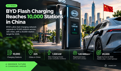 BYD Flash Charging Reaches 10,000 Stations in China