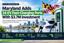 Maryland Adds 24 EV Fast-Charging Ports With $3.7M Investment