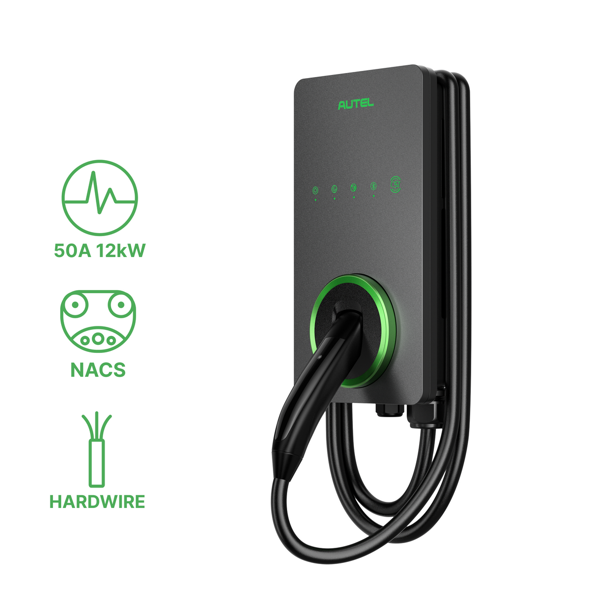 AC Lite Home 50A 12kW EV Charger NACS Autel EV Chargers Official Website