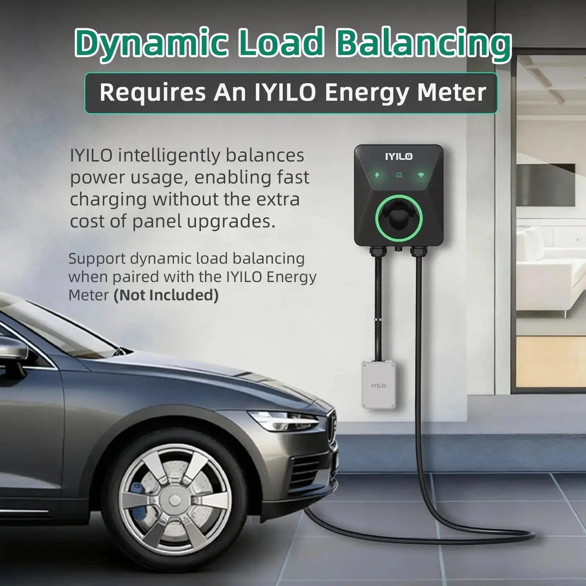 IYILO Level 2 EV Charger J1772 Wall-mounted Hardwired - 48A IYILO