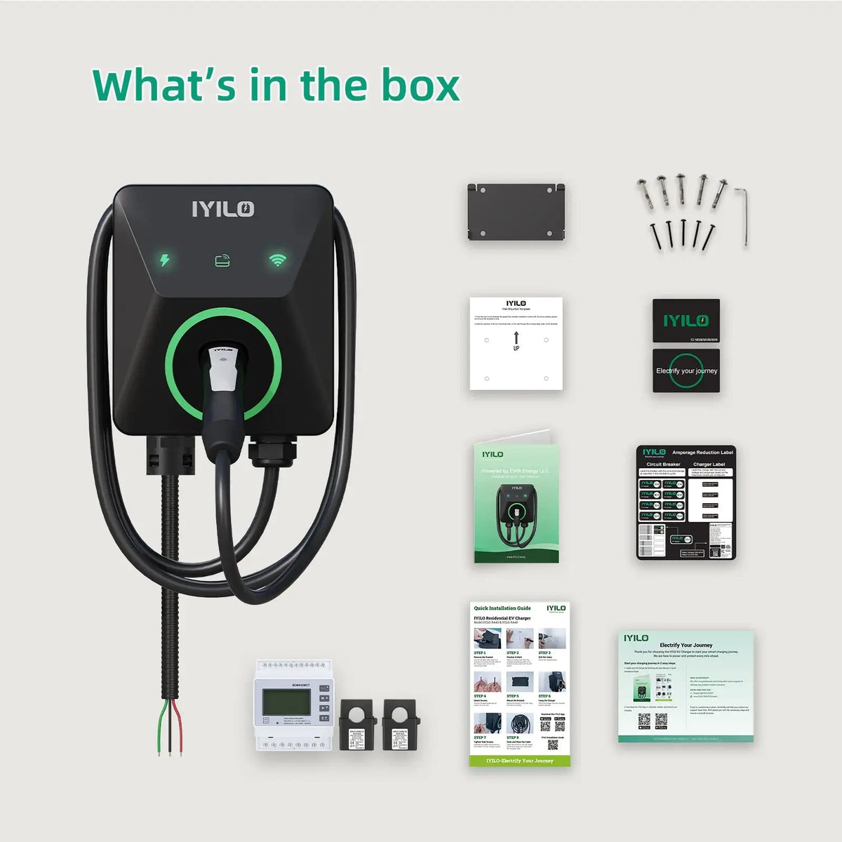 IYILO Pro EV Charger level 2 NACS(J3400)Hardwired with energy meter - 48A IYILO