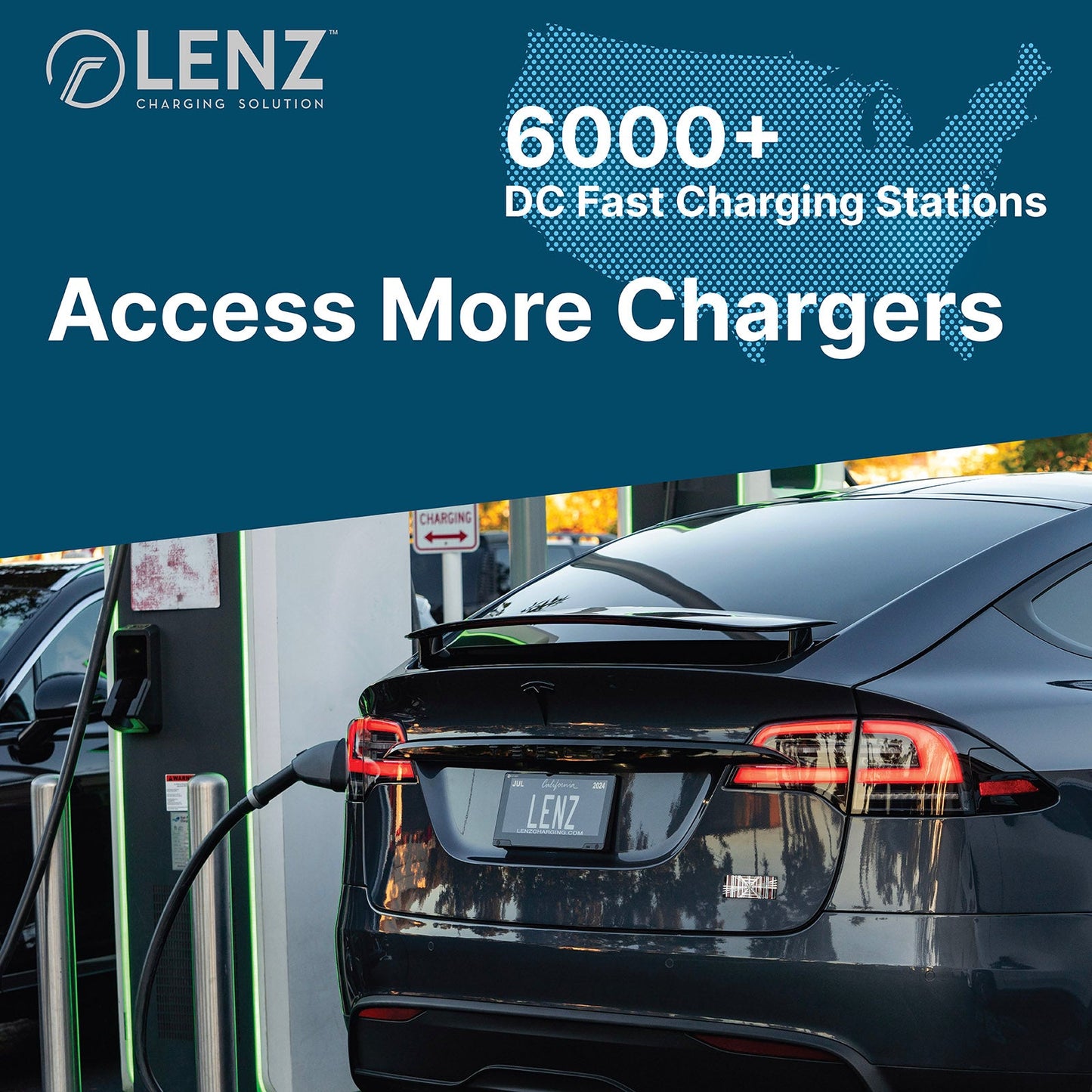 LENZ CCS1 to NACS Port (Tesla) Charging Adapter Lenz Charging Solutions