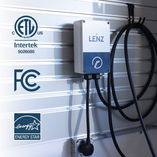 LENZ Level 2 Plugin 40 A Home Charger Weather-Proof Corrosion Resistant UL 2594 (ETL Listed) Lenz Charging Solutions