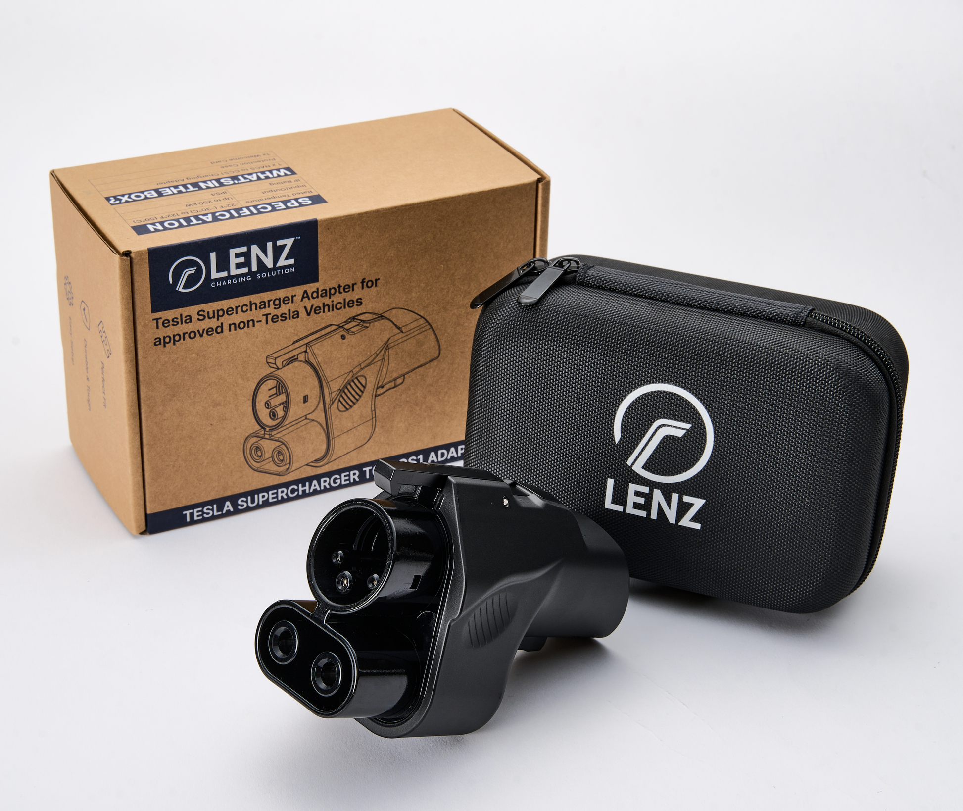 LENZ NACS to CCS Adapter, Charge non-Tesla EV at NACS Supercharger stations, UL 2252 Compliant (SGS Listed) Lenz Charging Solutions