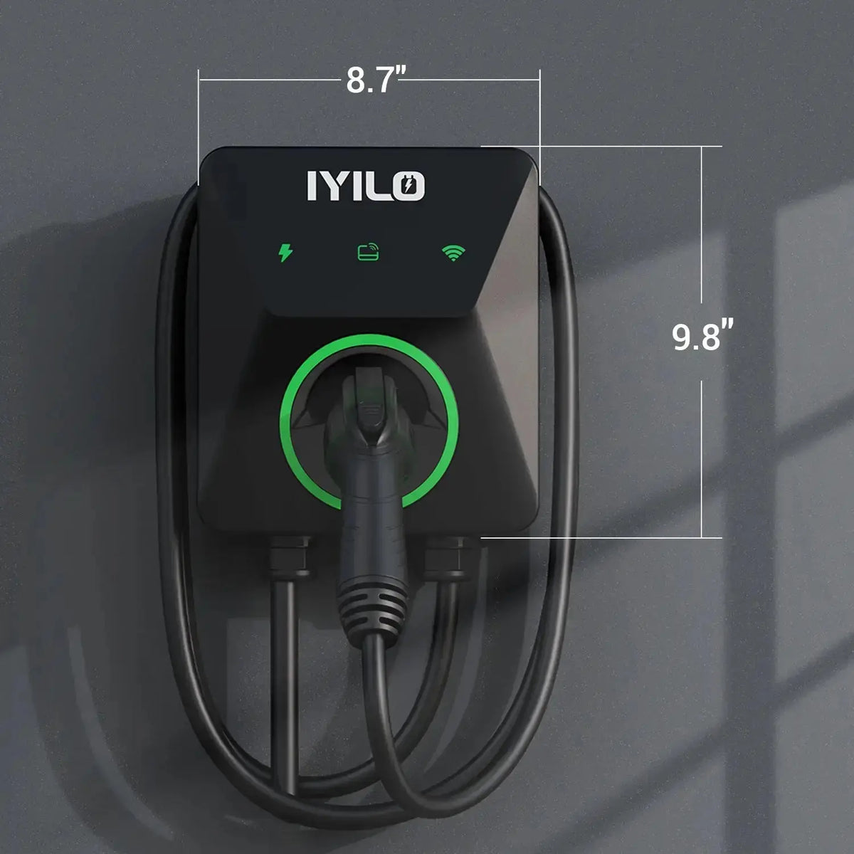 IYILO Level 2 EV Charger NEMA 14-50 J1772 Wall-mounted Plug In - 40A IYILO