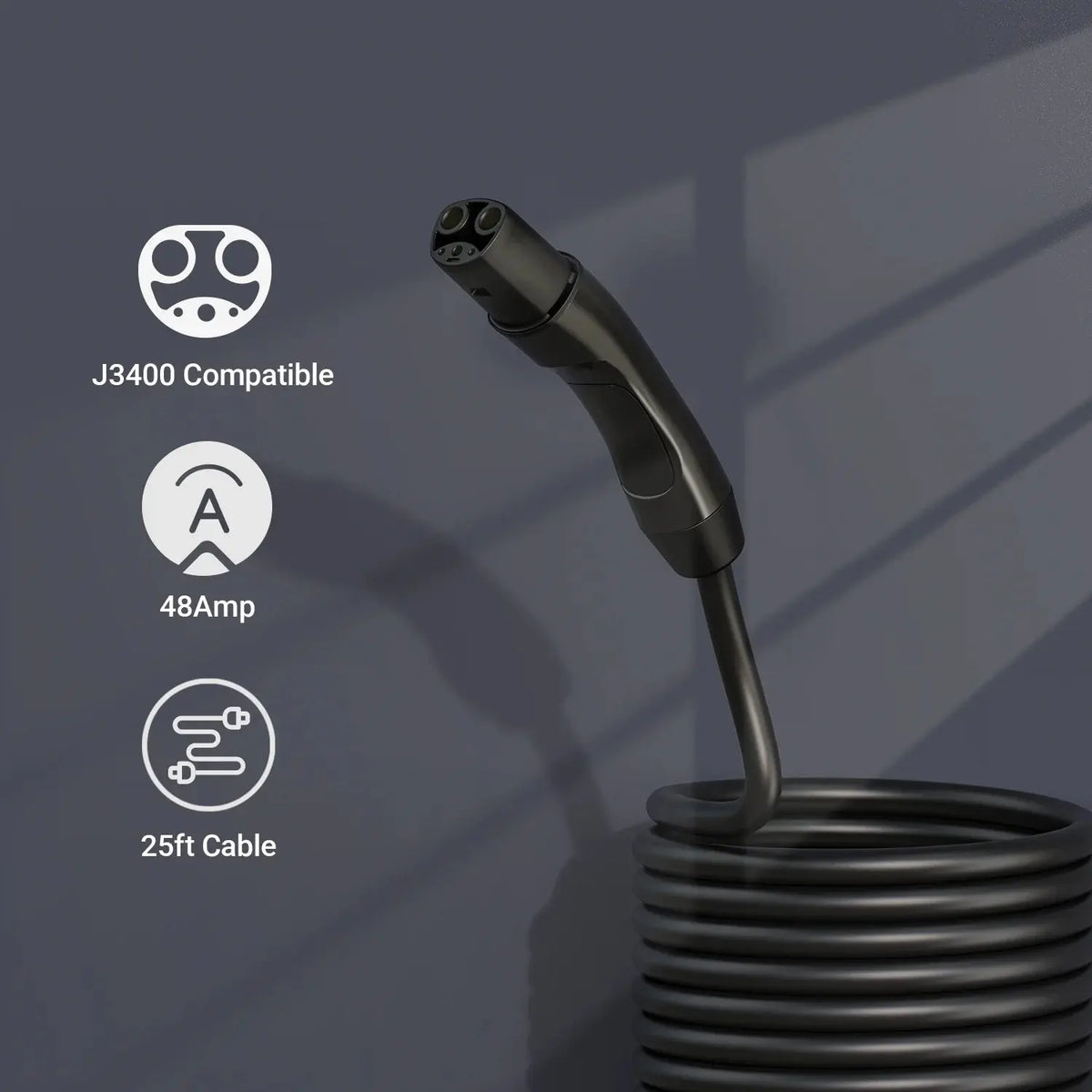 IYILO Pro EV Charger level 2 NACS(J3400)Hardwired with energy meter - 48A IYILO