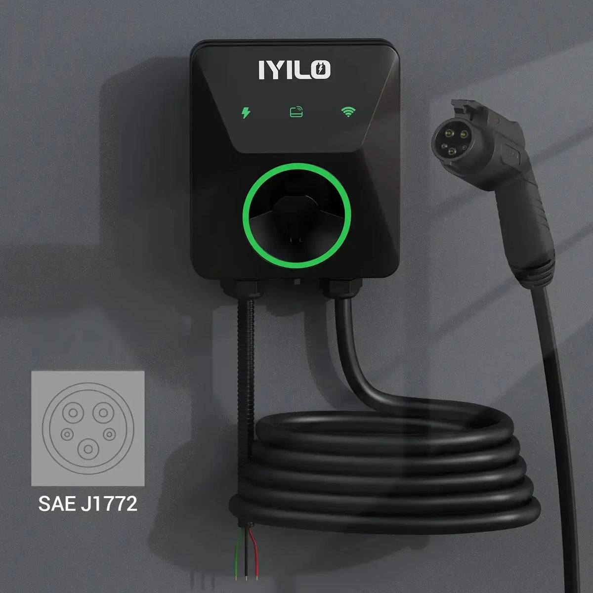 IYILO Level 2 EV Charger J1772 Wall-mounted Hardwired - 48A IYILO