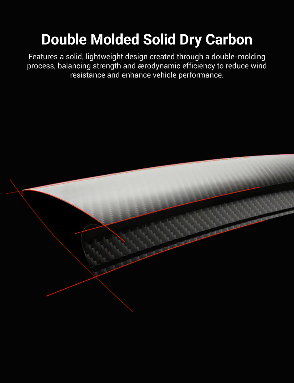 TESERY Spoiler Performance Style for Model Y / Model 3 Highland - Dry Carbon Fiber Exterior Mods Tesery Official Store