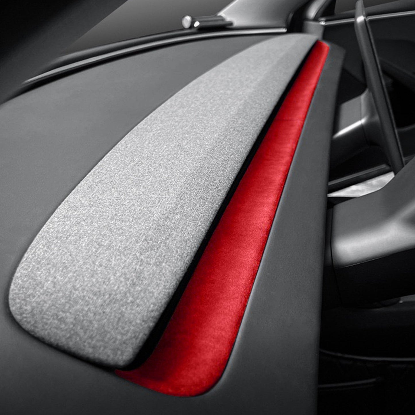 Alcantara Spliced Dash Trim for Tesla Model 3 Highland / Model Y Juniper (2PCS) Tesery Official Store