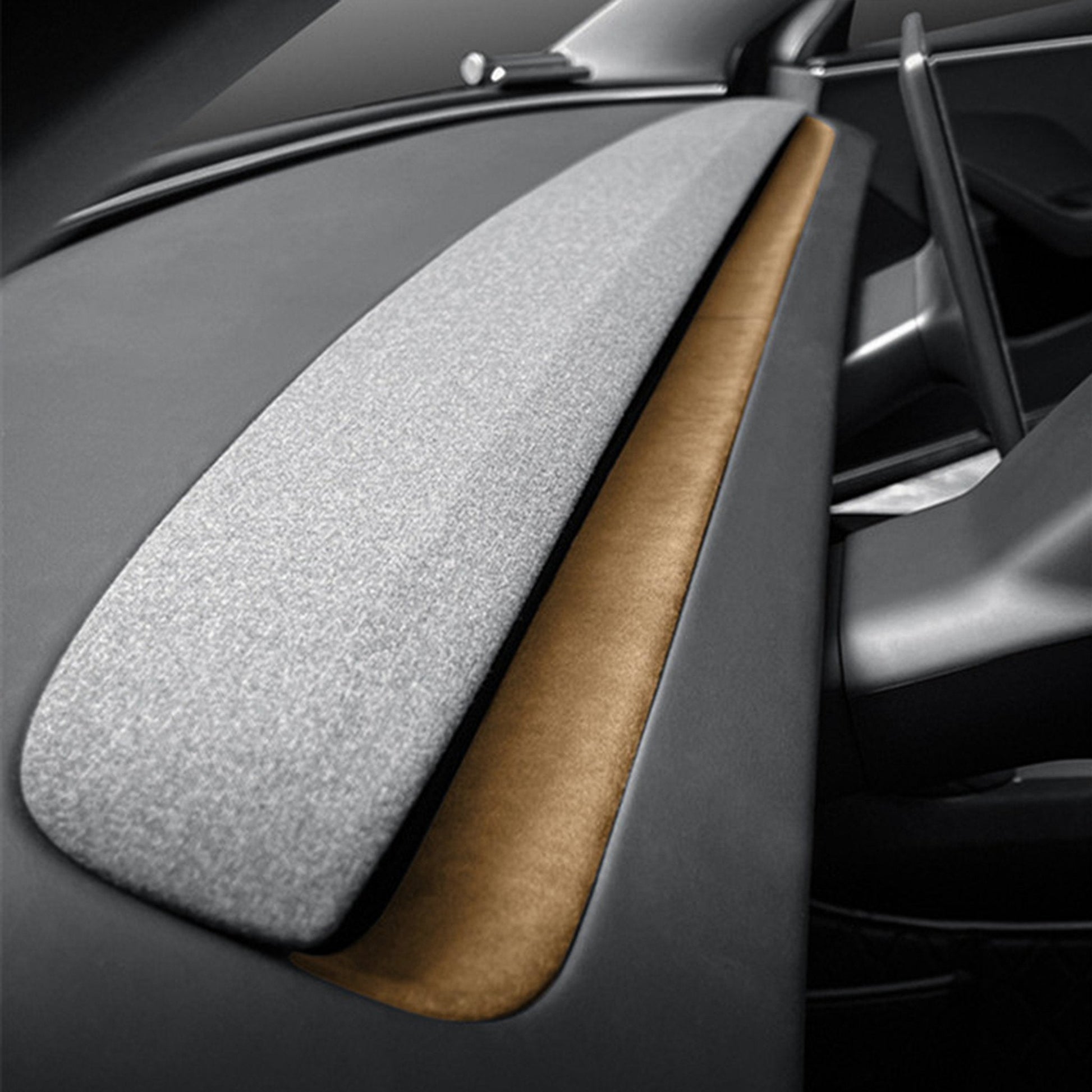 Alcantara Spliced Dash Trim for Tesla Model 3 Highland / Model Y Juniper (2PCS) Tesery Official Store
