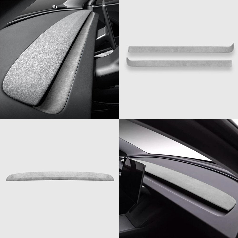 Alcantara Spliced Dash Trim for Tesla Model 3 Highland / Model Y Juniper (2PCS) Tesery Official Store
