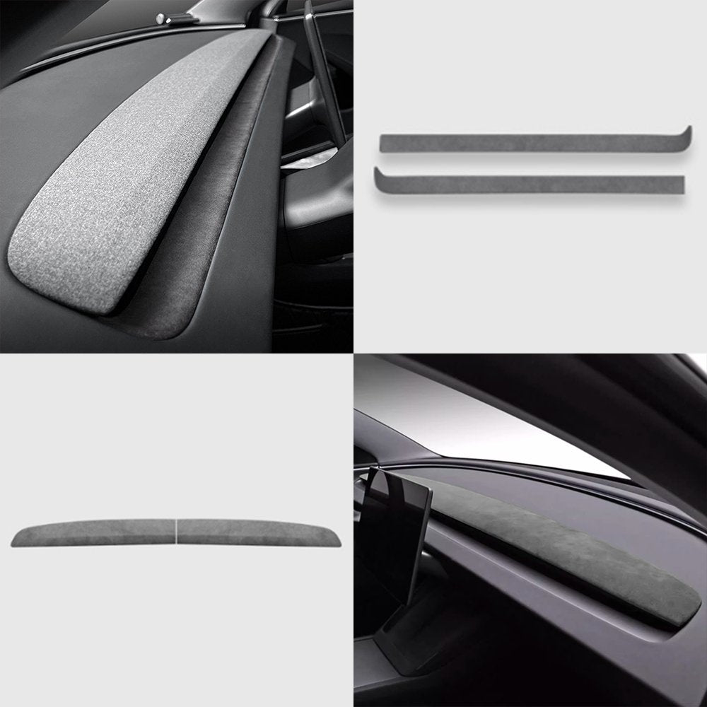 Alcantara Spliced Dash Trim for Tesla Model 3 Highland / Model Y Juniper (2PCS) Tesery Official Store