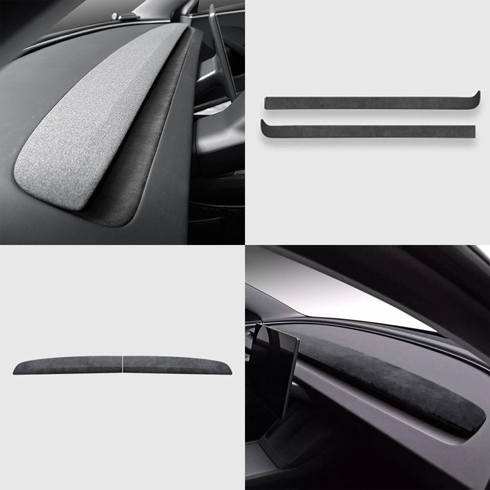 Alcantara Spliced Dash Trim for Tesla Model 3 Highland / Model Y Juniper (2PCS) Tesery Official Store