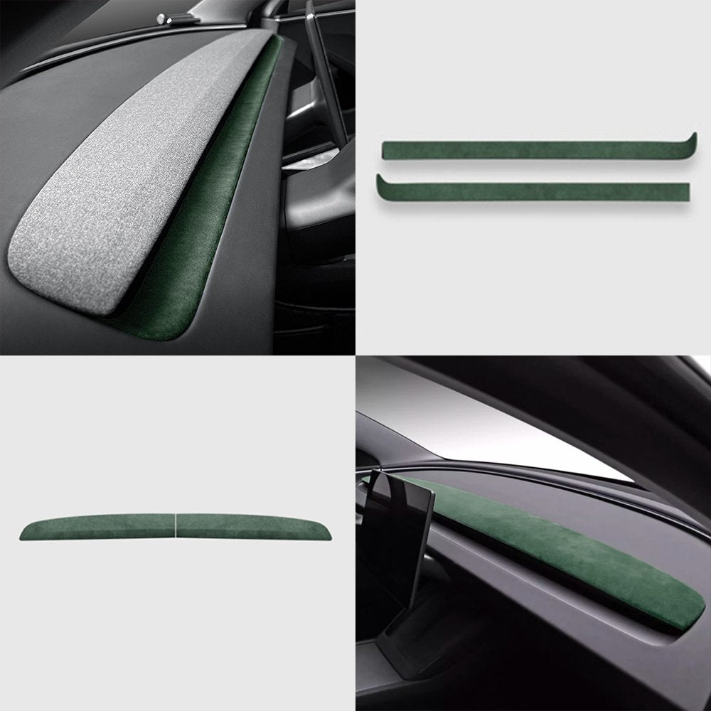Alcantara Spliced Dash Trim for Tesla Model 3 Highland / Model Y Juniper (2PCS) Tesery Official Store
