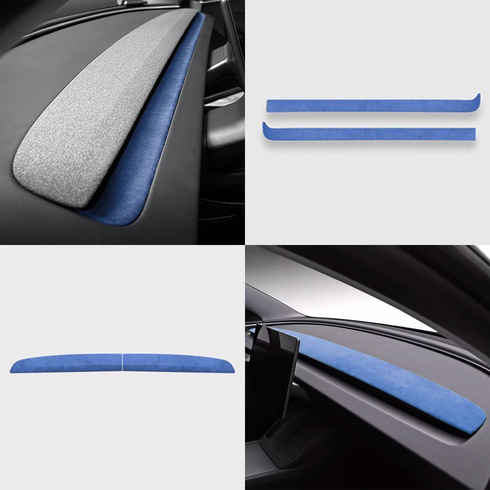 Alcantara Spliced Dash Trim for Tesla Model 3 Highland / Model Y Juniper (2PCS) Tesery Official Store