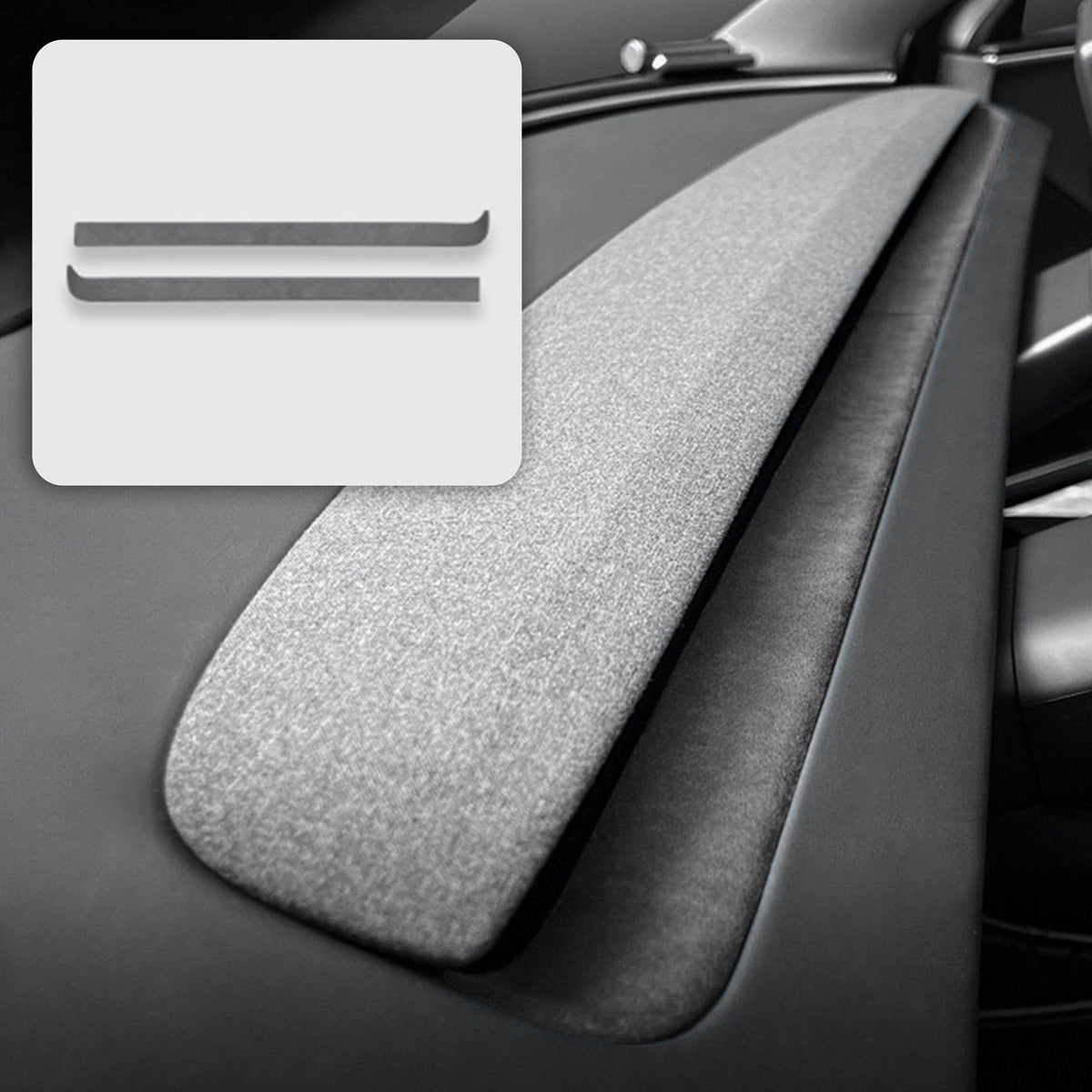 Alcantara Spliced Dash Trim for Tesla Model 3 Highland / Model Y Juniper (2PCS) Tesery Official Store