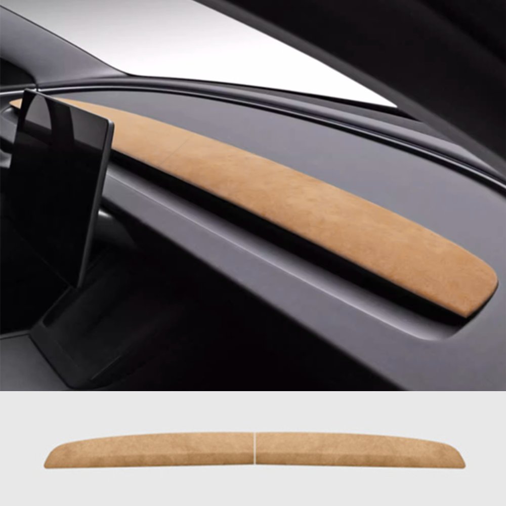 Alcantara Spliced Dash Trim for Tesla Model 3 Highland / Model Y Juniper (2PCS) Tesery Official Store