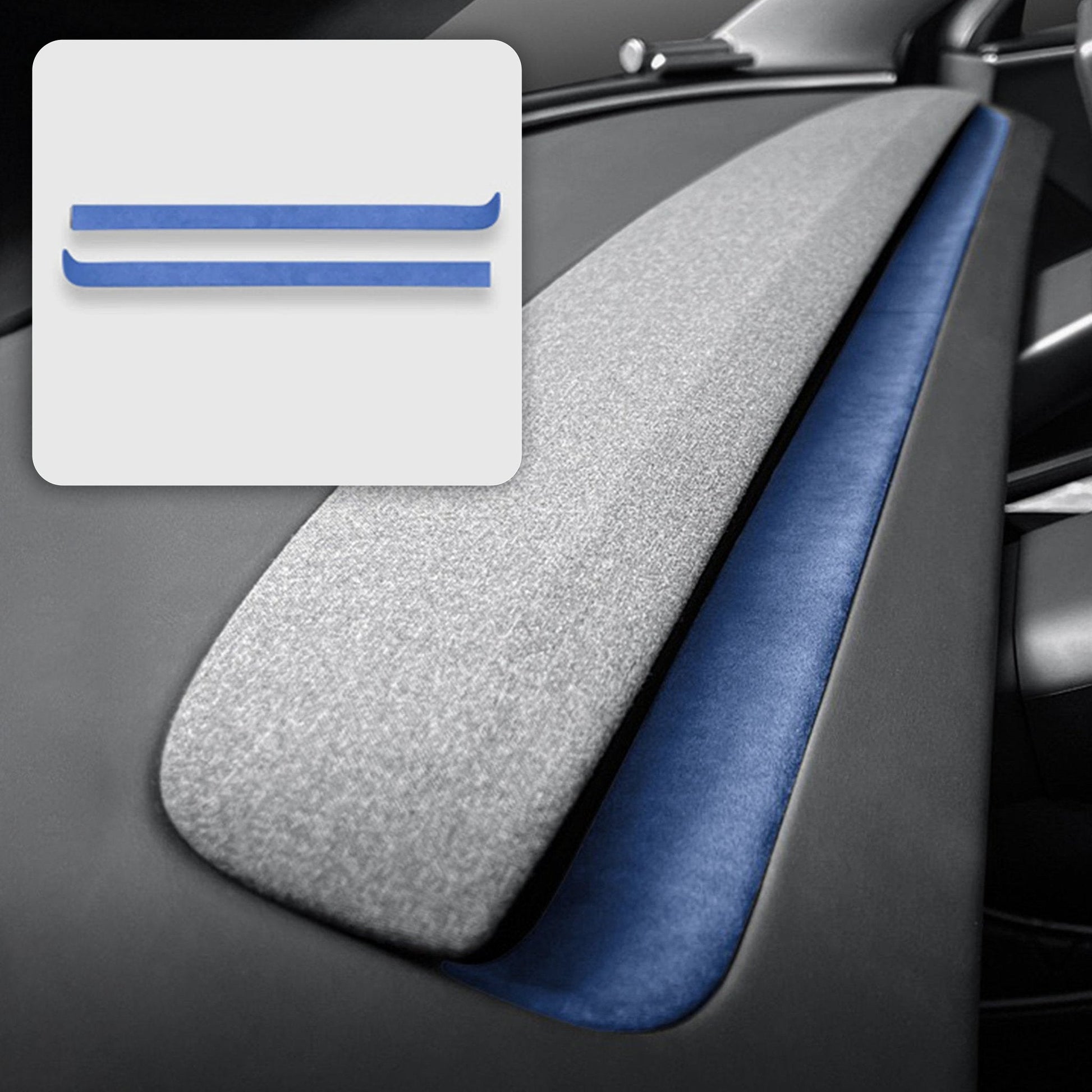 Alcantara Spliced Dash Trim for Tesla Model 3 Highland / Model Y Juniper (2PCS) Tesery Official Store