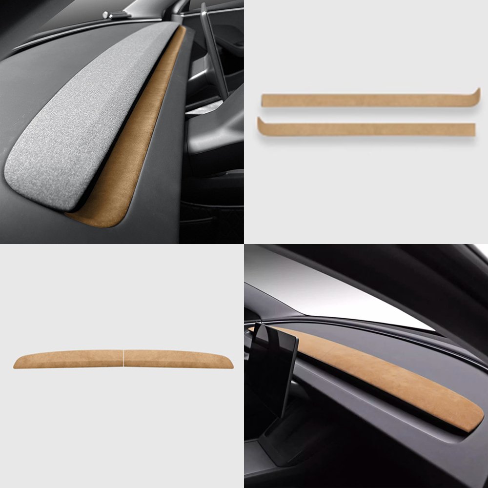 Alcantara Spliced Dash Trim for Tesla Model 3 Highland / Model Y Juniper (2PCS) Tesery Official Store
