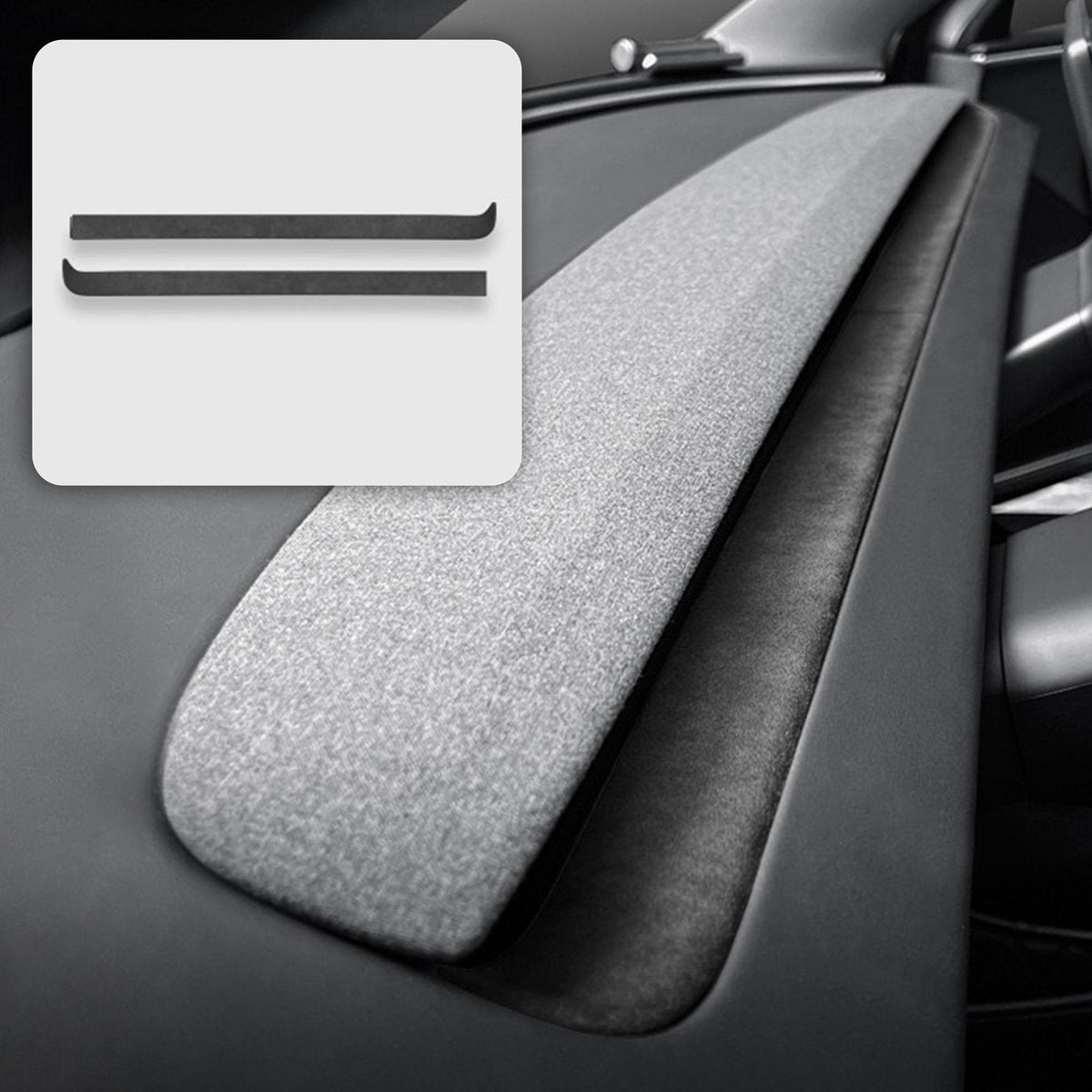 Alcantara Spliced Dash Trim for Tesla Model 3 Highland / Model Y Juniper (2PCS) Tesery Official Store