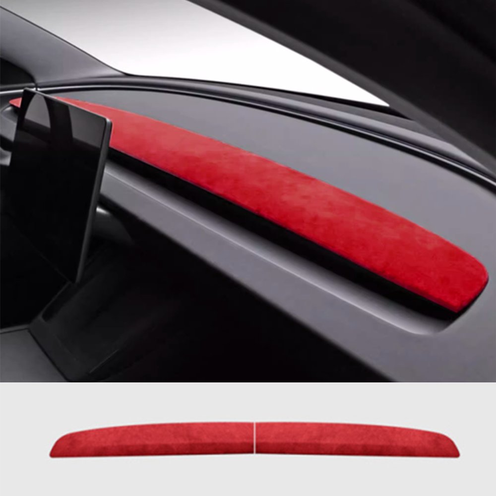 Alcantara Spliced Dash Trim for Tesla Model 3 Highland / Model Y Juniper (2PCS) Tesery Official Store