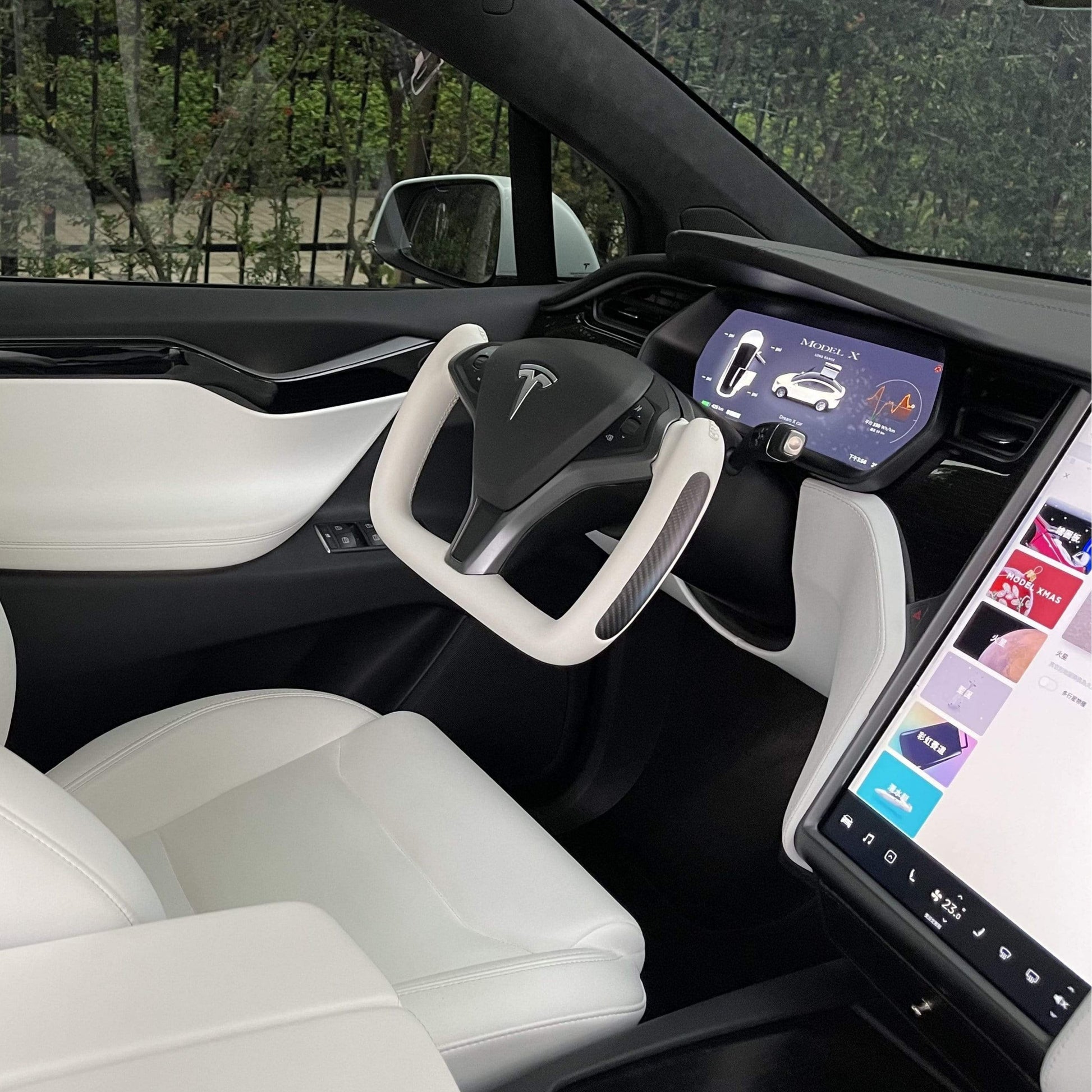 TESERY Custom Yoke Steering Wheel Replacement for Tesla Model X / S 2012-2020 Tesery Official Store
