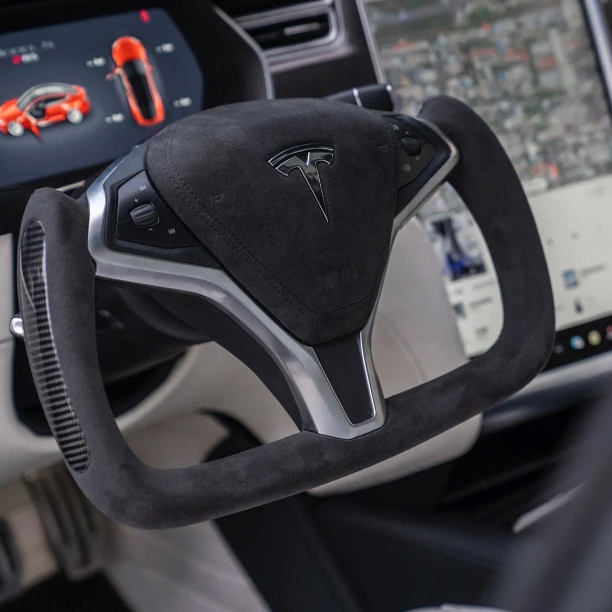 TESERY Custom Yoke Steering Wheel Replacement for Tesla Model X / S 2012-2020 Tesery Official Store
