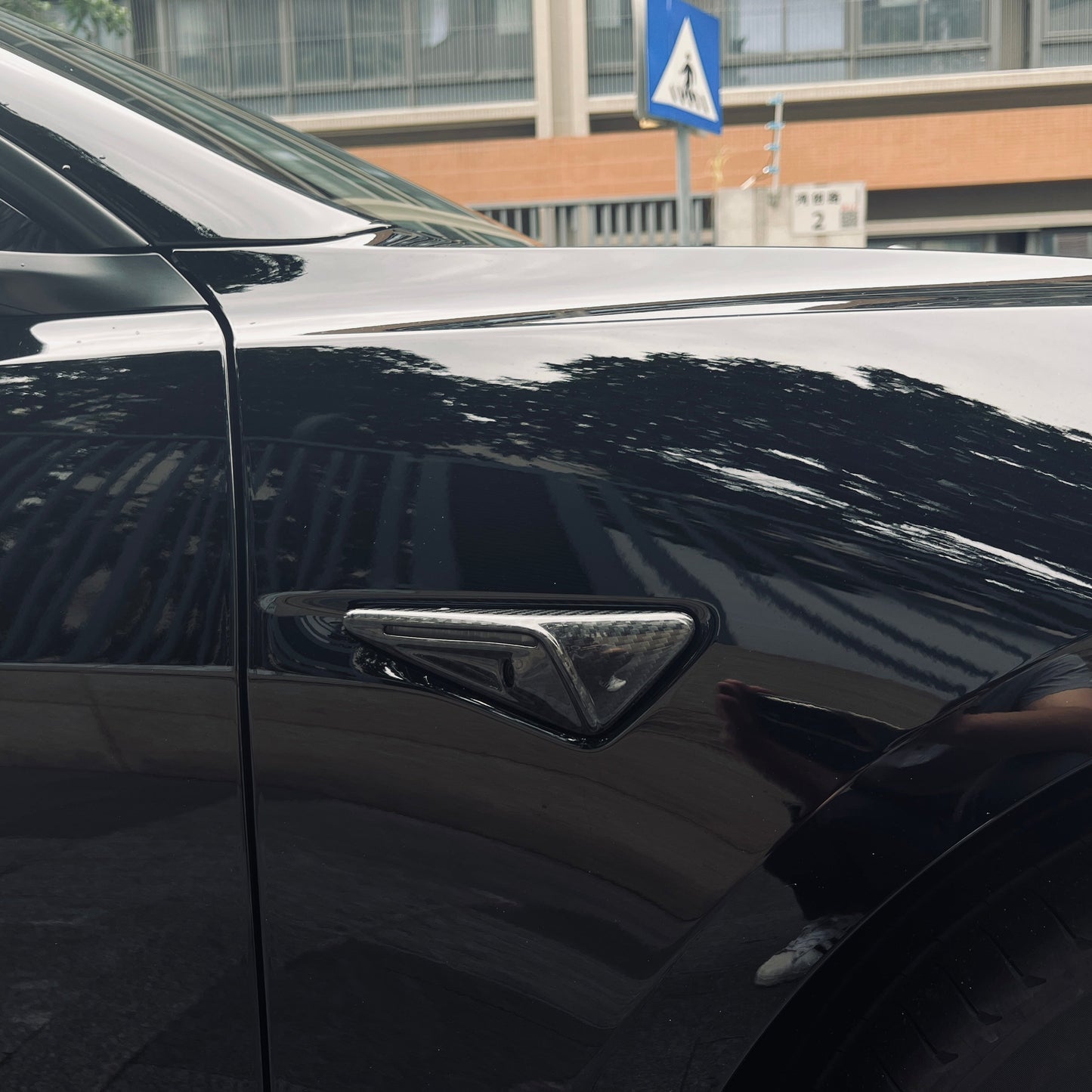Full Side Camera Covers for Tesla Model 3 / Y - Carbon Fiber Exterior Mods Tesery Official Store