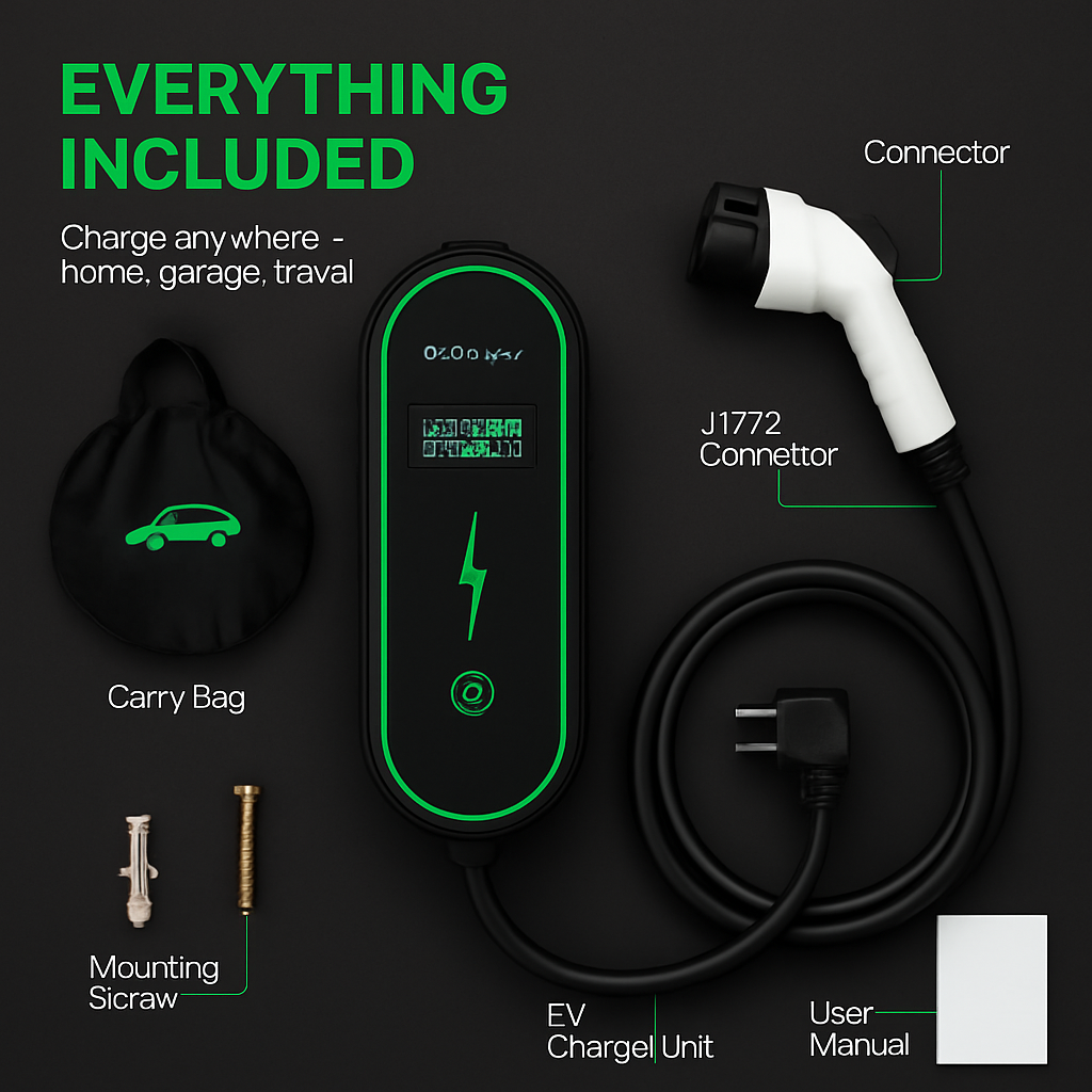 Portable Level 2 EV Charger for Home Use LJGDeals