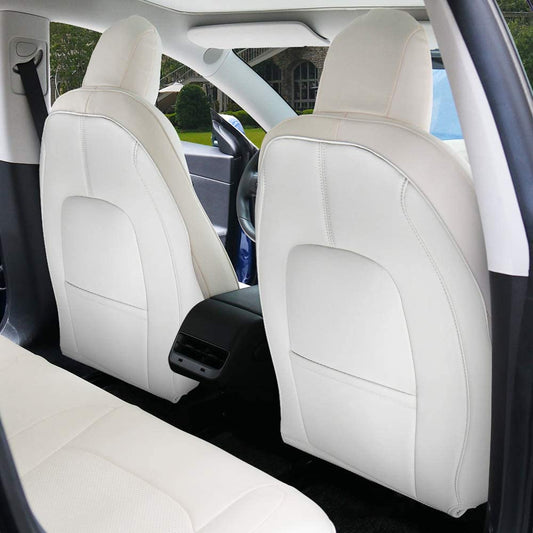 Lattice Leather Seat Back Protector for Tesla Model 3 & Model Y Tesery Official Store