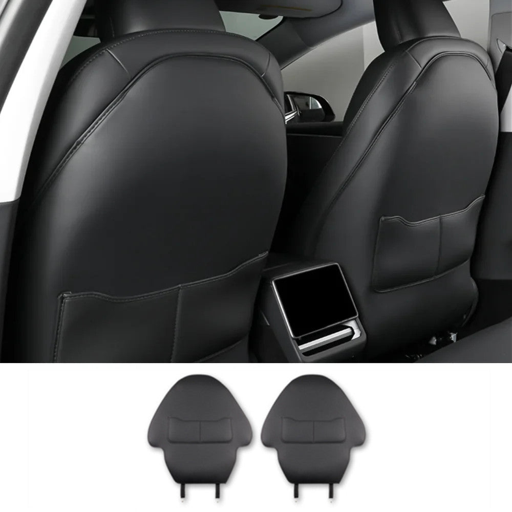 Lattice Leather Seat Back Protector for Tesla Model 3 & Model Y Tesery Official Store