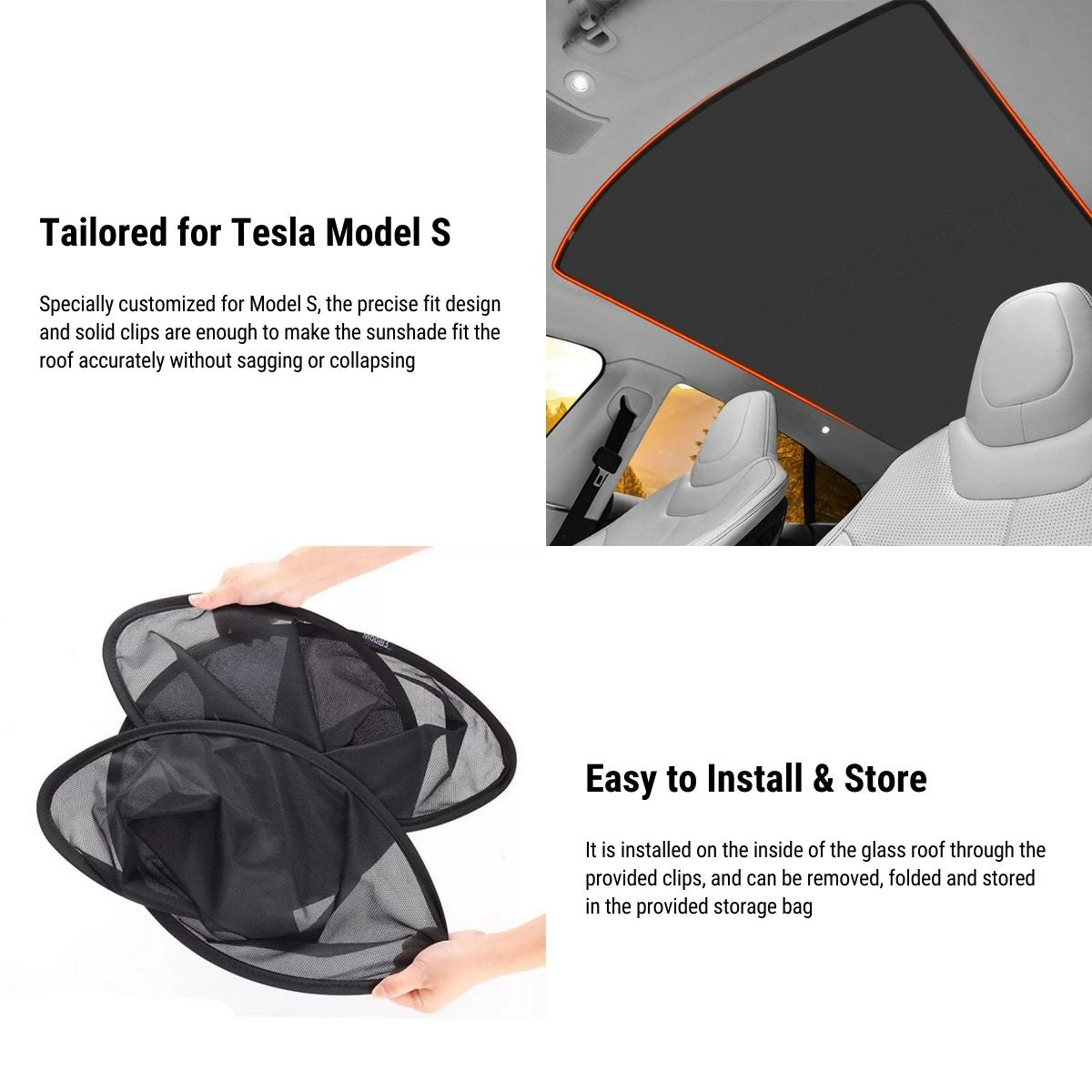 Panoramic Sunroof Sunshade for Tesla Model S Tesery Official Store