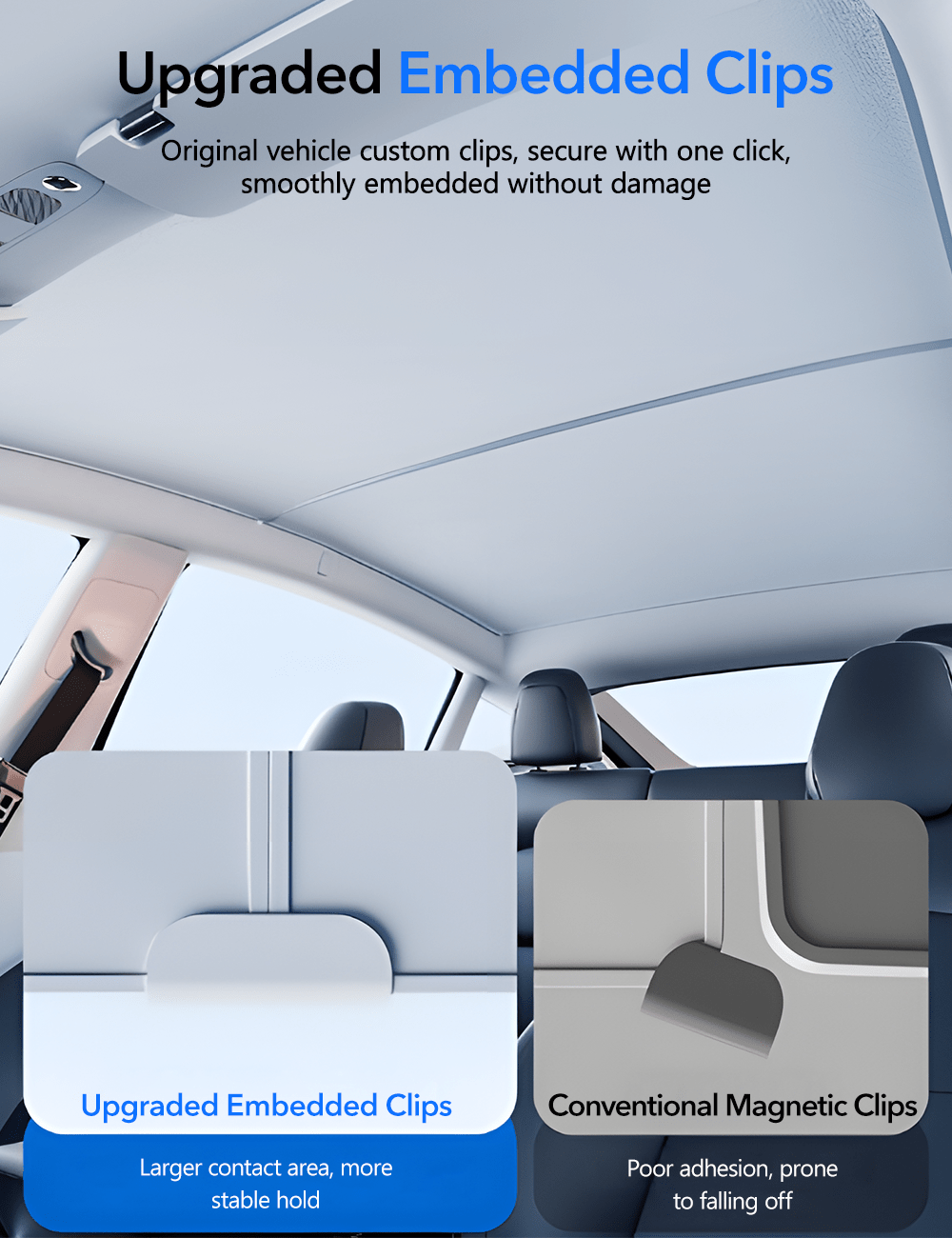 Glass Roof Sunshade for Tesla Model Y | TESERY Tesery Official Store