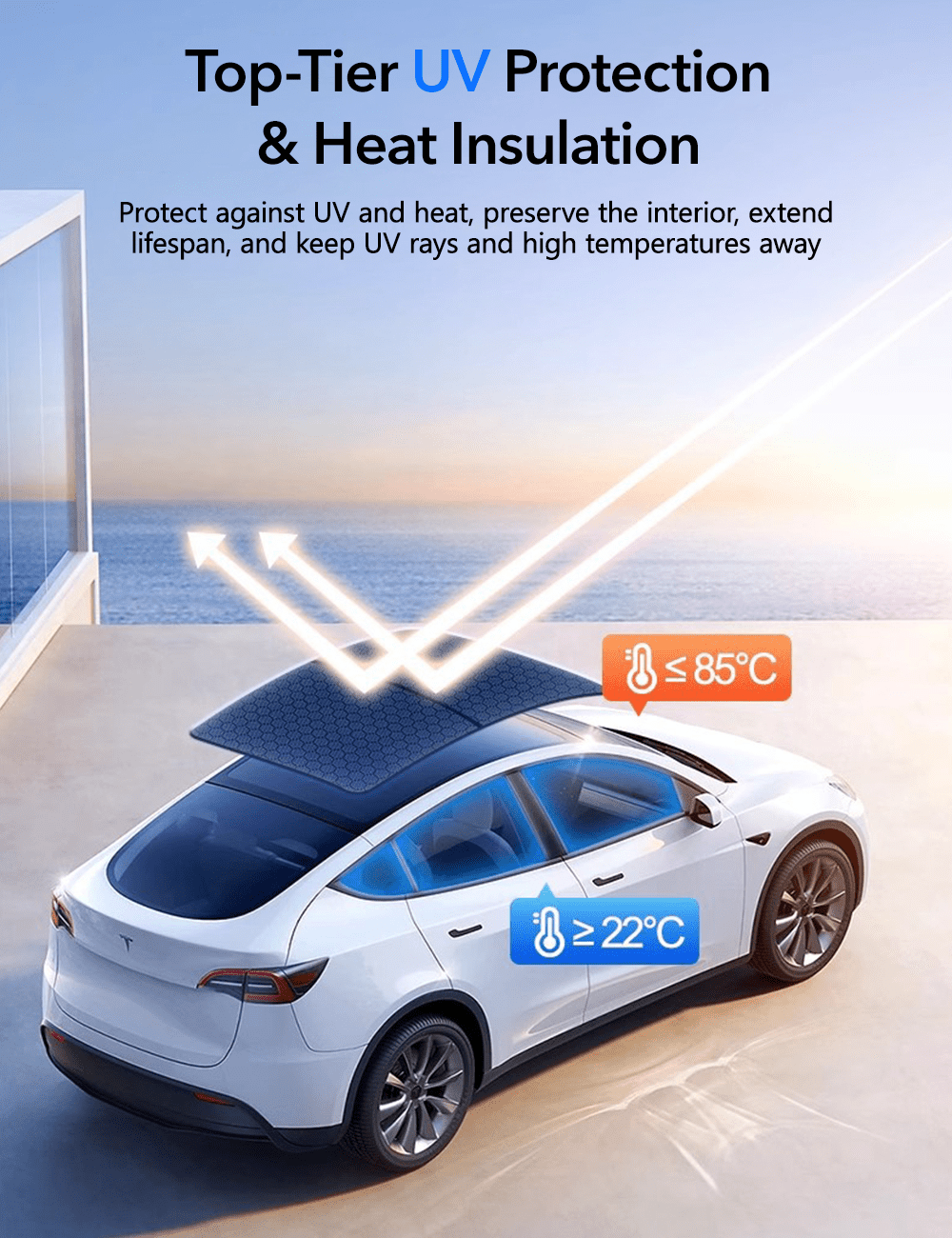 Glass Roof Sunshade for Tesla Model Y | TESERY Tesery Official Store