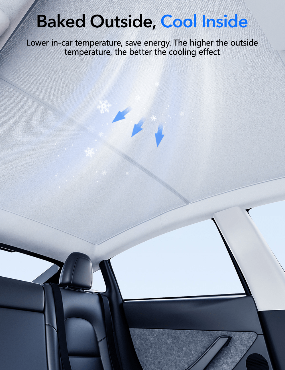 Glass Roof Sunshade for Tesla Model Y | TESERY Tesery Official Store