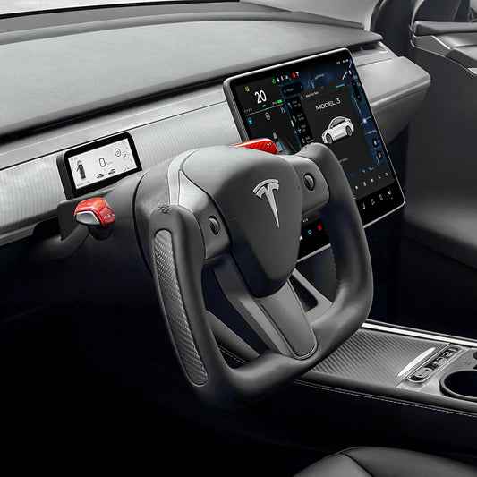 TESERY Yoke Carbon Fiber Steering Wheel for Tesla Model 3 / Y【Style 34】 Tesery Official Store