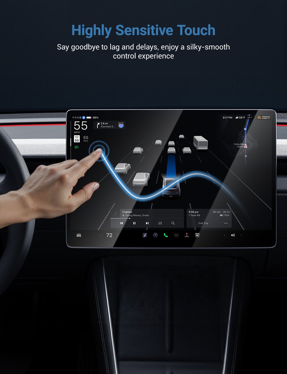 Tesla Screen Protector for Model 3 Highland / Model Y Juniper Tesery Official Store