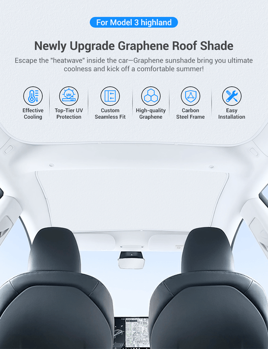 Glass Roof Sunshade for Tesla Model 3 | TESERY Tesery Official Store