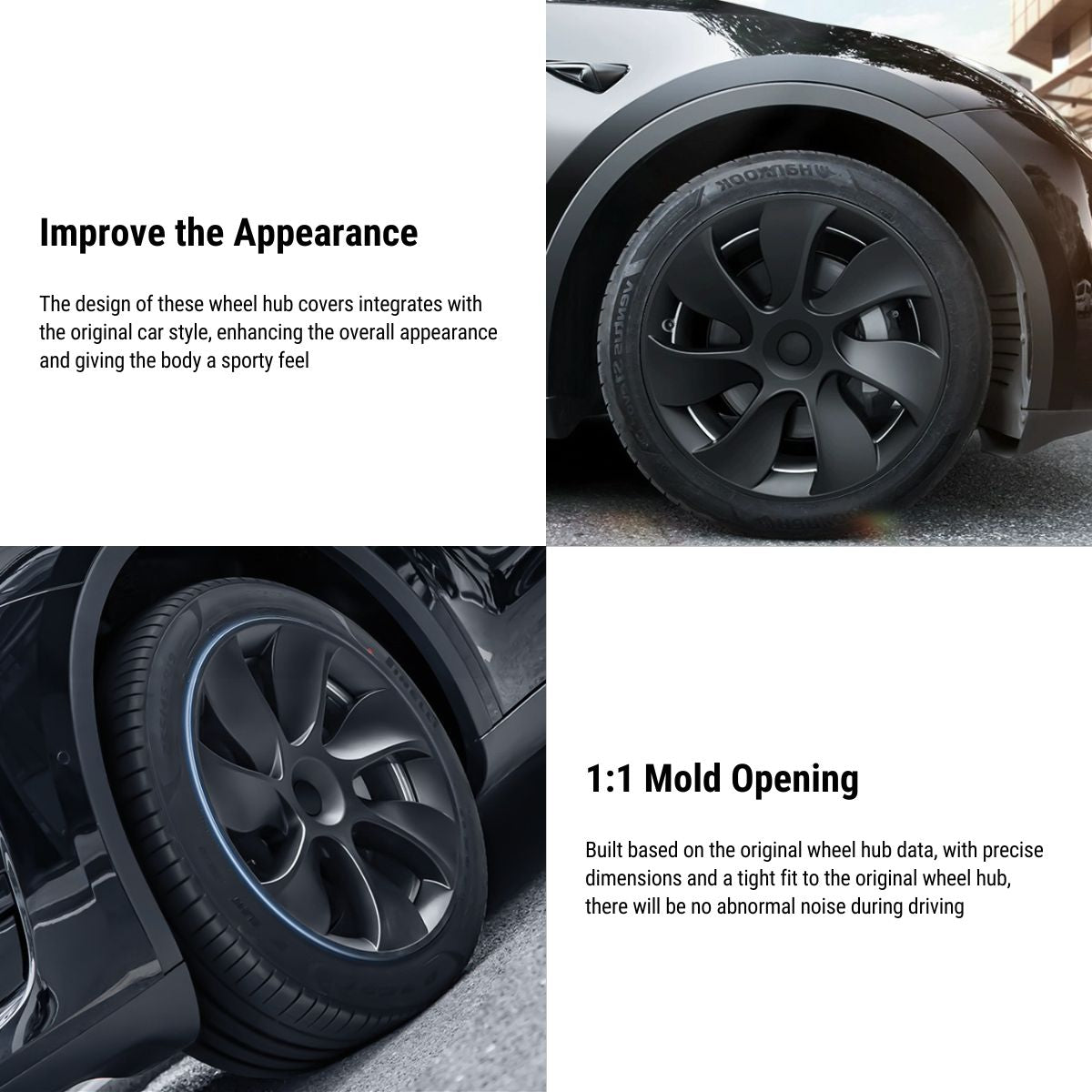 TESERY 18″ 19″ 20″ Wheel Covers for Tesla Model 3 / Model Y (4PCS) Tesery Official Store