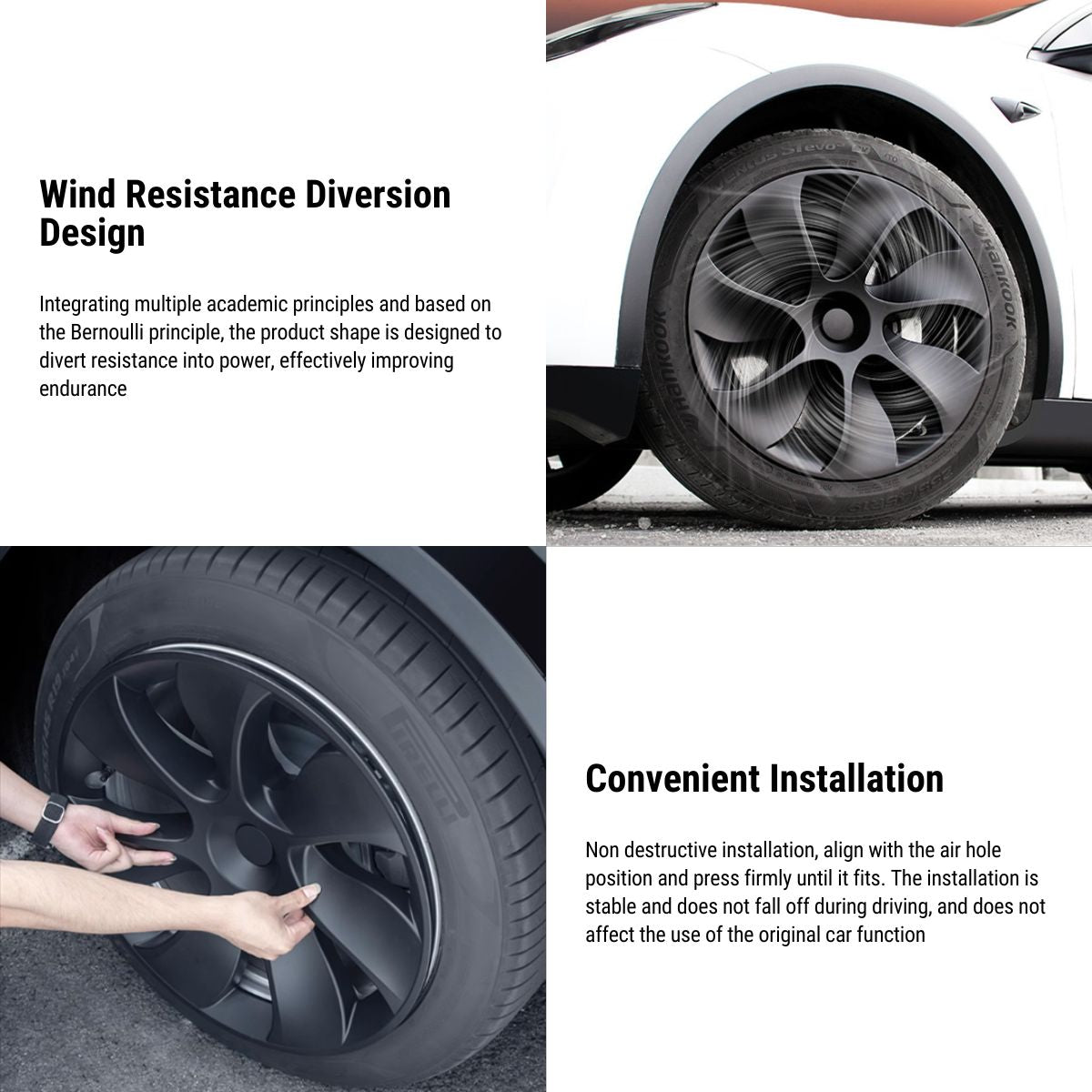 TESERY 18″ 19″ 20″ Wheel Covers for Tesla Model 3 / Model Y (4PCS) Tesery Official Store
