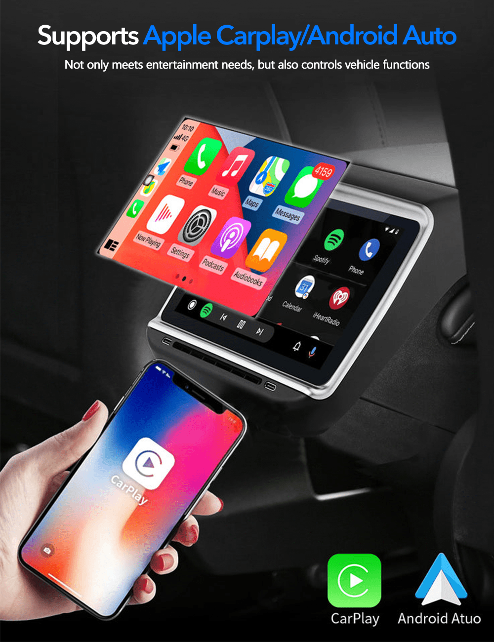 TESERY 7.2" 7.5" Rear Seat Entertainment System for Tesla Model 3/Y Tesery Official Store