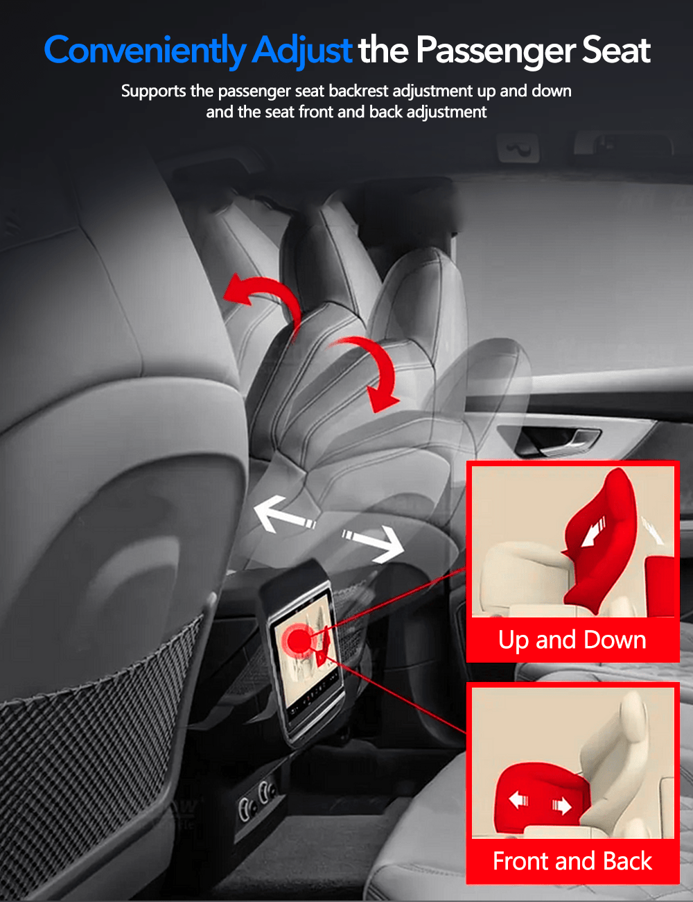 TESERY 7.2" 7.5" Rear Seat Entertainment System for Tesla Model 3/Y Tesery Official Store