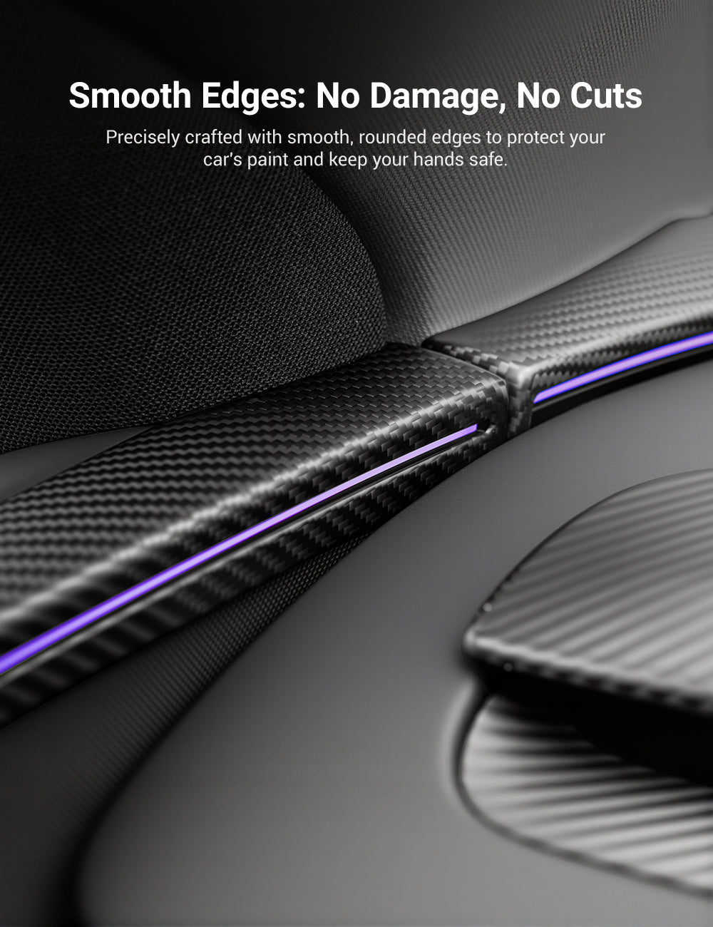 TESERY Dry Carbon Fiber Door Trim Cover for Tesla Model Y Juniper Tesery Official Store