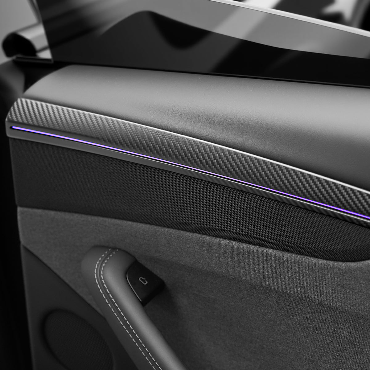 TESERY Dry Carbon Fiber Door Trim Cover for Tesla Model Y Juniper Tesery Official Store