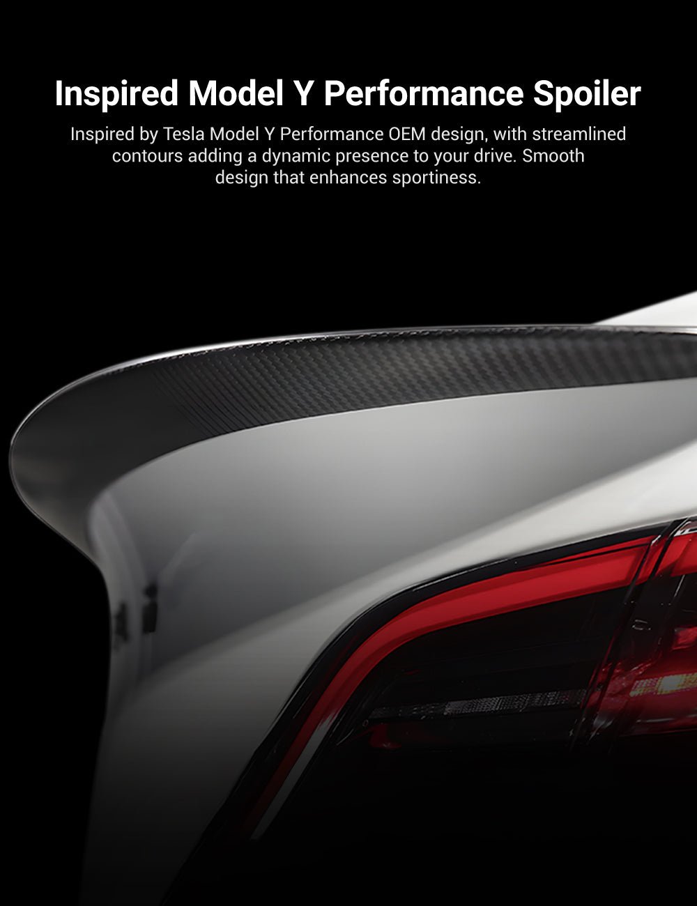 TESERY Spoiler Performance Style for Model Y / Model 3 Highland - Dry Carbon Fiber Exterior Mods Tesery Official Store