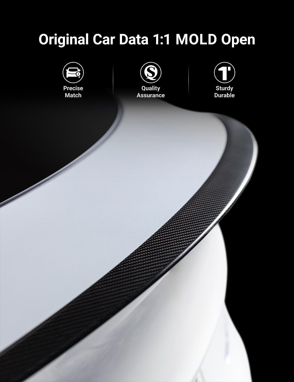 TESERY Spoiler Performance Style for Model Y / Model 3 Highland - Dry Carbon Fiber Exterior Mods Tesery Official Store
