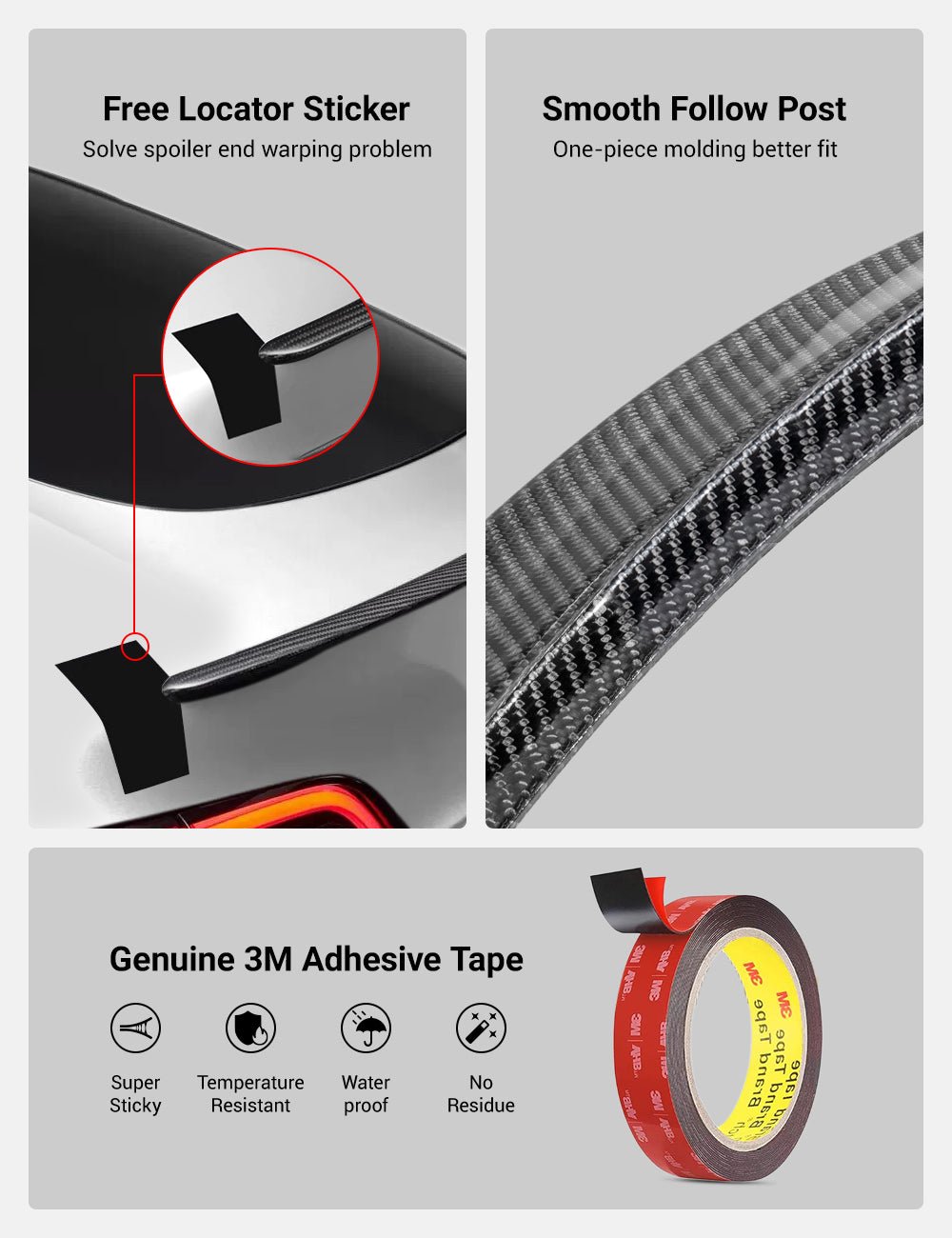 TESERY Spoiler Performance Style for Model Y / Model 3 Highland - Dry Carbon Fiber Exterior Mods Tesery Official Store