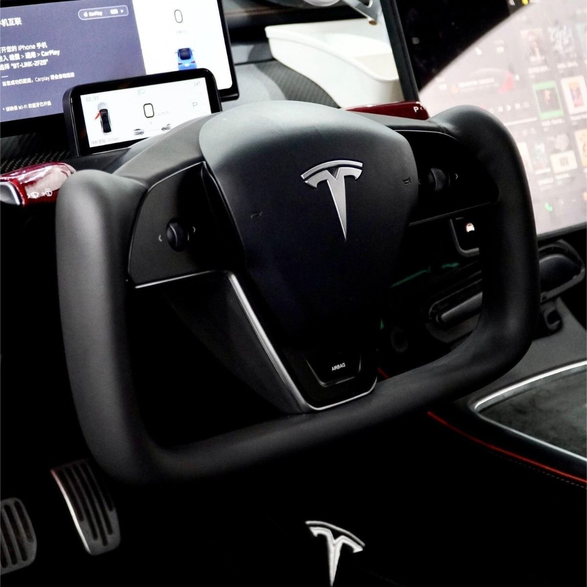 TESERY New Plaid Steering Wheel for Tesla Model 3 / Y Tesery Official Store